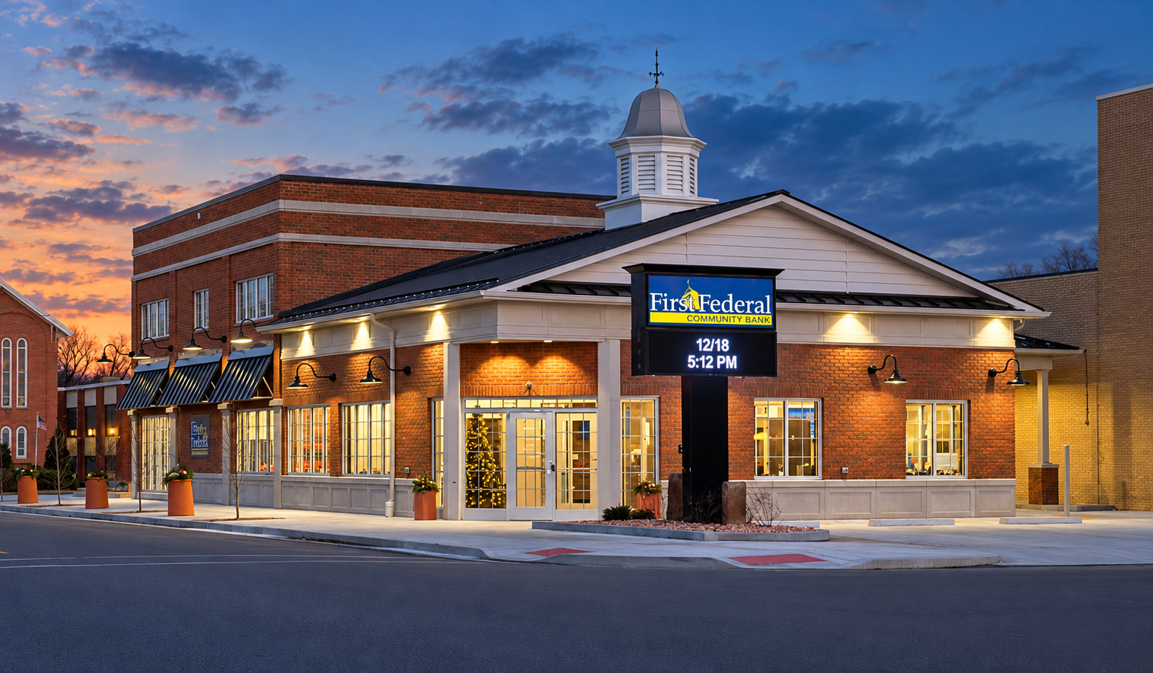 Twilight-Glow-at-First-Federal-Bank